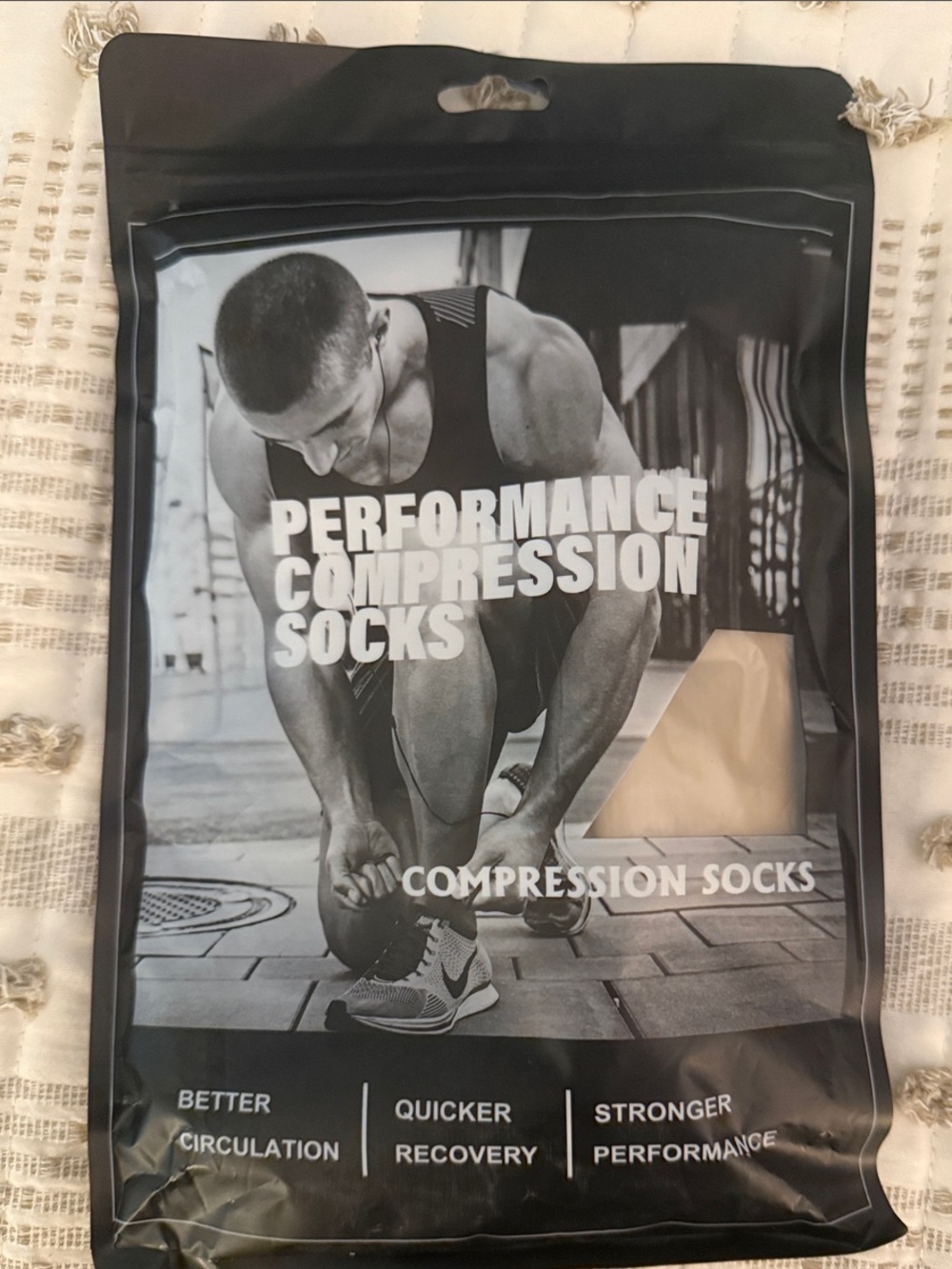 Performance Compression Socks - Beige - L/XL